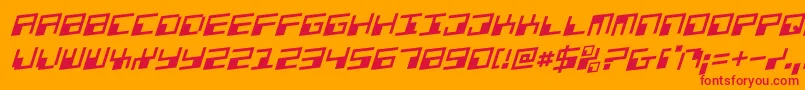 PhaserBankRotalic Font – Red Fonts on Orange Background