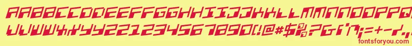 More about PhaserBankRotalic Font PhaserBankRotalic Font – Red Fonts on Yellow Background