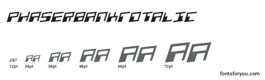 PhaserBankRotalic Font Sizes