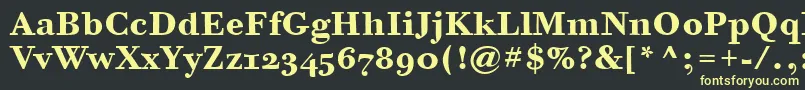 BodoniSixOsItcTtBold Font – Yellow Fonts on Black Background