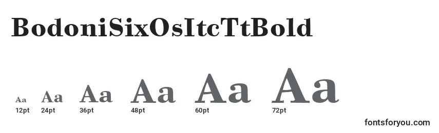 BodoniSixOsItcTtBold Font Sizes