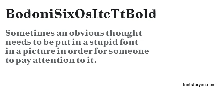 BodoniSixOsItcTtBold フォントのレビュー