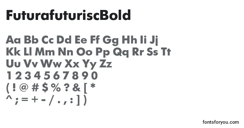 FuturafuturiscBold-fontti – aakkoset, numerot, erikoismerkit