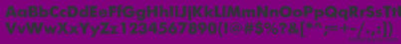 フォントFuturafuturiscBold – 紫の背景に黒い文字
