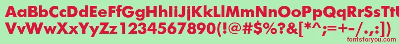 FuturafuturiscBold Font – Red Fonts on Green Background
