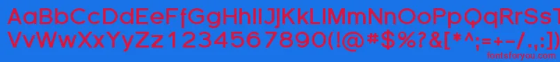 Florsn02 Font – Red Fonts on Blue Background