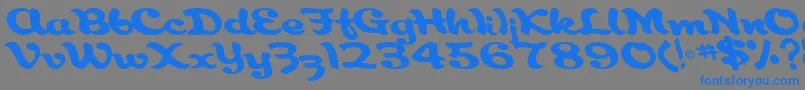 Подробнее о шрифте Aborigianlkite91RegularTtcon Шрифт Aborigianlkite91RegularTtcon – синие шрифты на сером фоне