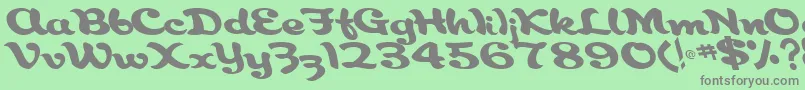 Aborigianlkite91RegularTtcon Font – Gray Fonts on Green Background