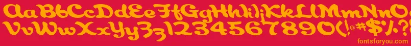 Aborigianlkite91RegularTtcon Font – Orange Fonts on Red Background