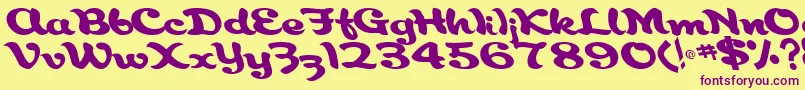 More about Aborigianlkite91RegularTtcon Font Aborigianlkite91RegularTtcon Font – Purple Fonts on Yellow Background