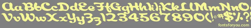 Aborigianlkite91RegularTtcon Font – Yellow Fonts on Gray Background