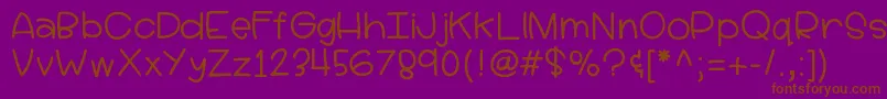 Hellolucy Font – Brown Fonts on Purple Background