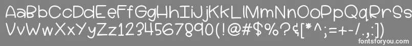 フォントHellolucy – 灰色の背景に白い文字