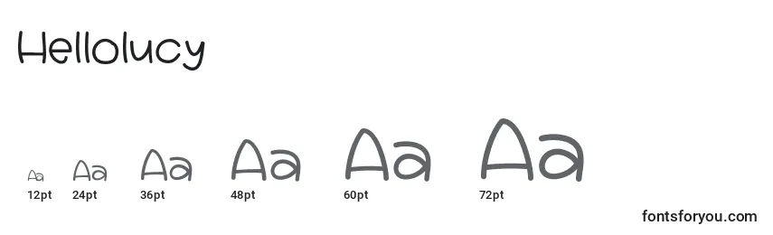 Hellolucy Font Sizes