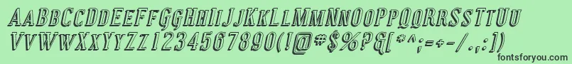 Coving30 Font – Black Fonts on Green Background