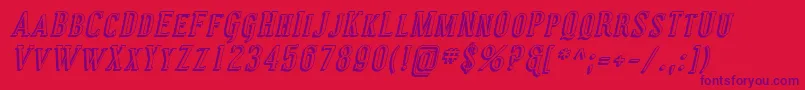 Coving30 Font – Purple Fonts on Red Background