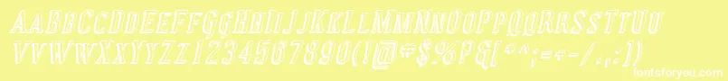Coving30 Font – White Fonts on Yellow Background