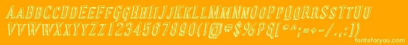 Coving30 Font – Yellow Fonts on Orange Background