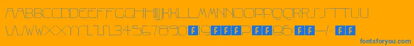 Albrecht Font – Blue Fonts on Orange Background