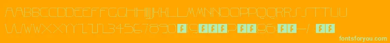 Albrecht Font – Green Fonts on Orange Background