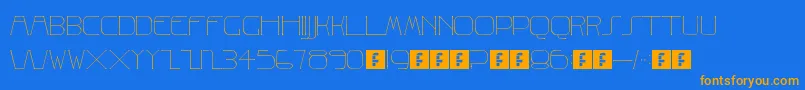 Albrecht Font – Orange Fonts on Blue Background