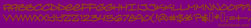 TurntablzBb Font – Brown Fonts on Purple Background