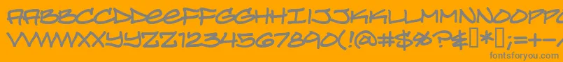 TurntablzBb Font – Gray Fonts on Orange Background