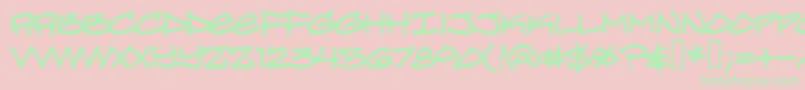 TurntablzBb Font – Green Fonts on Pink Background