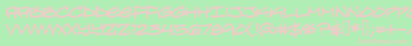 TurntablzBb Font – Pink Fonts on Green Background