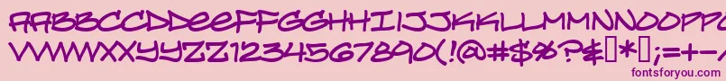 TurntablzBb Font – Purple Fonts on Pink Background