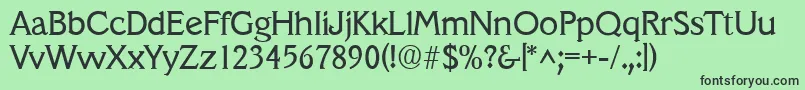 VeracruzRegular Font – Black Fonts on Green Background