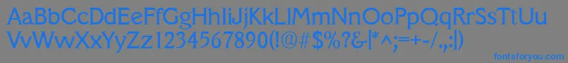 VeracruzRegular-Schriftart – Blaue Schriften auf grauem Hintergrund