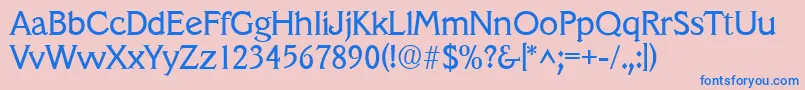VeracruzRegular Font – Blue Fonts on Pink Background