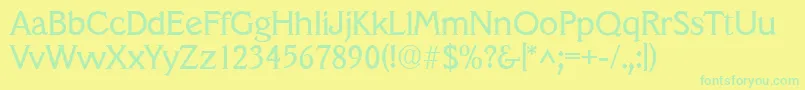 VeracruzRegular Font – Green Fonts on Yellow Background