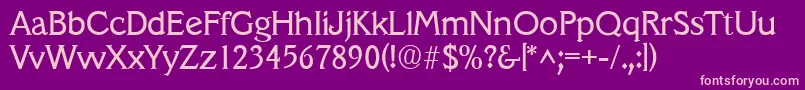 VeracruzRegular Font – Pink Fonts on Purple Background