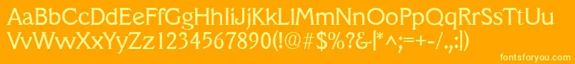 Police VeracruzRegular – polices jaunes sur fond orange