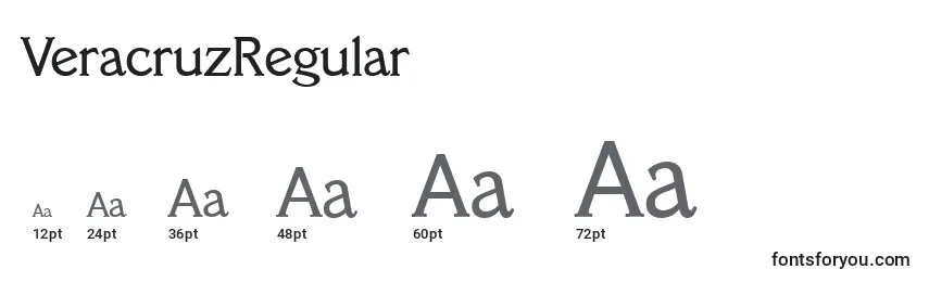 VeracruzRegular Font Sizes