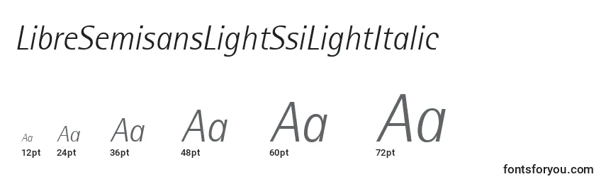 Размеры шрифта LibreSemisansLightSsiLightItalic