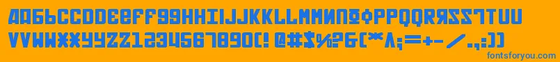 Soviet2be Font – Blue Fonts on Orange Background