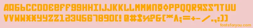 Soviet2be Font – Orange Fonts on Pink Background