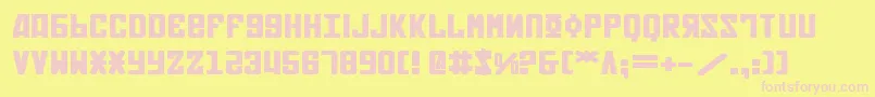 Soviet2be Font – Pink Fonts on Yellow Background