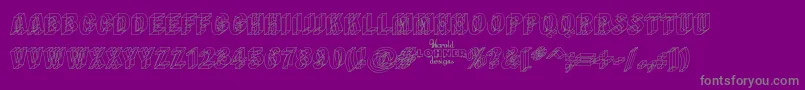 Wirefram-Schriftart – Graue Schriften auf violettem Hintergrund