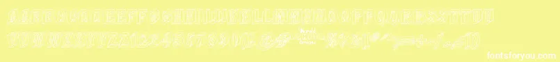 Wirefram Font – White Fonts on Yellow Background