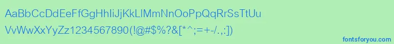 フォントCordiaupc – 青い文字は緑の背景です。