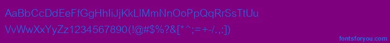 Cordiaupc Font – Blue Fonts on Purple Background