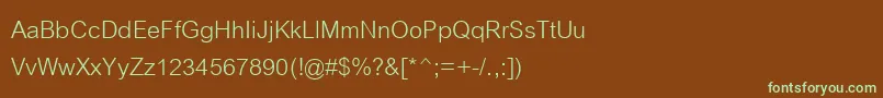 Cordiaupc-fontti – vihreät fontit ruskealla taustalla