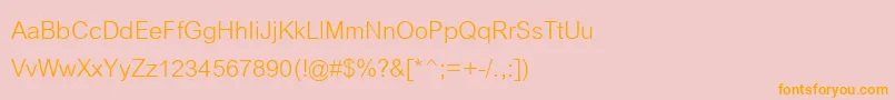 Cordiaupc Font – Orange Fonts on Pink Background