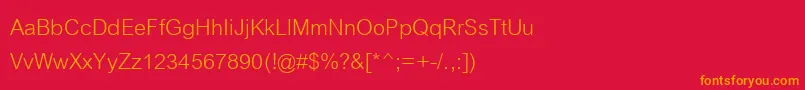 Cordiaupc Font – Orange Fonts on Red Background