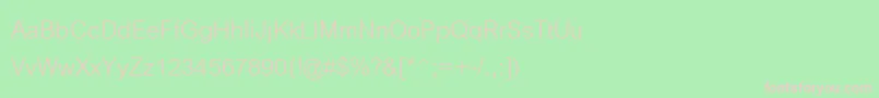 フォントCordiaupc – 緑の背景にピンクのフォント