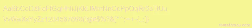Cordiaupc Font – Pink Fonts on Yellow Background